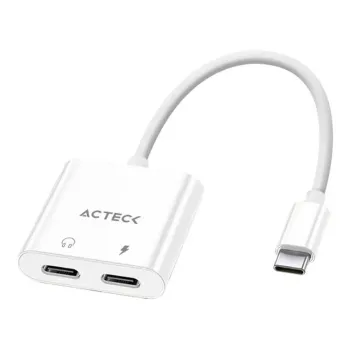 Adaptador USB Acteck Shift Plus AA415 - USB-C a 2x USB-C - Blanco - AC-939768