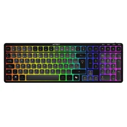 Teclado Gamer Acteck Techno Pro TI790 - Inalámbrico - Bluetooth - RGB - Switch Morado - AC-940061 Teclado Gamer Acteck Techno Pro TI790 - Inalámbrico - Bluetooth - RGB - Switch Morado - AC-940061