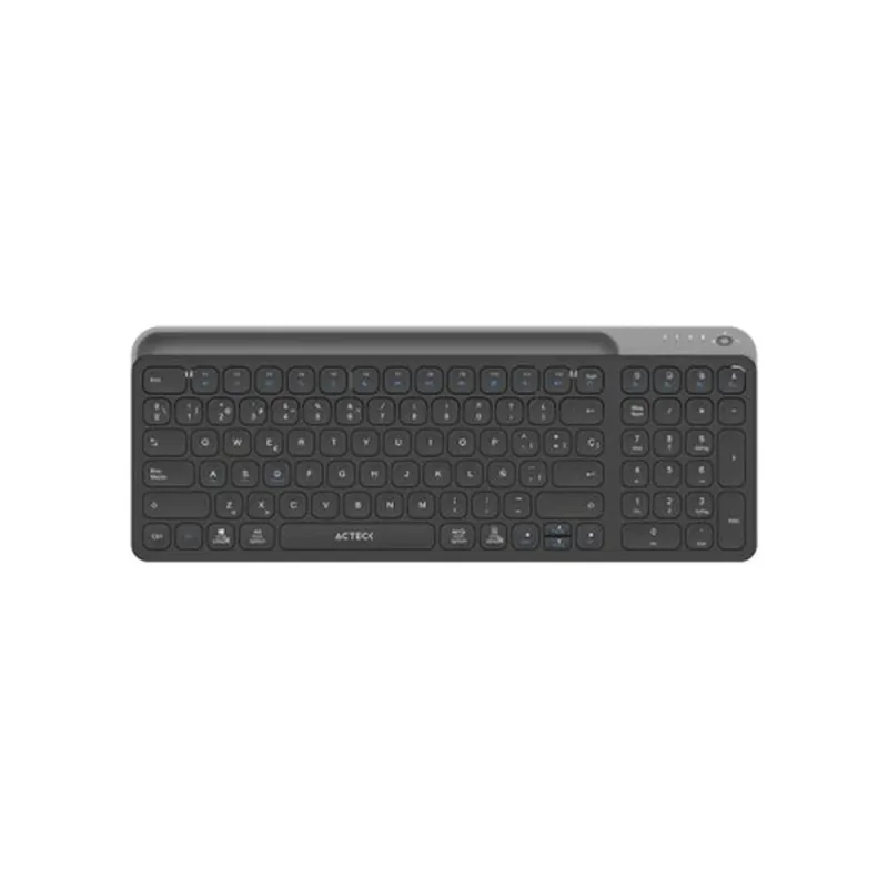 Teclado Acteck Inspire Trek TI747 - Inalámbrico - Bluetooth - USB - Español - Negro - AC-940108