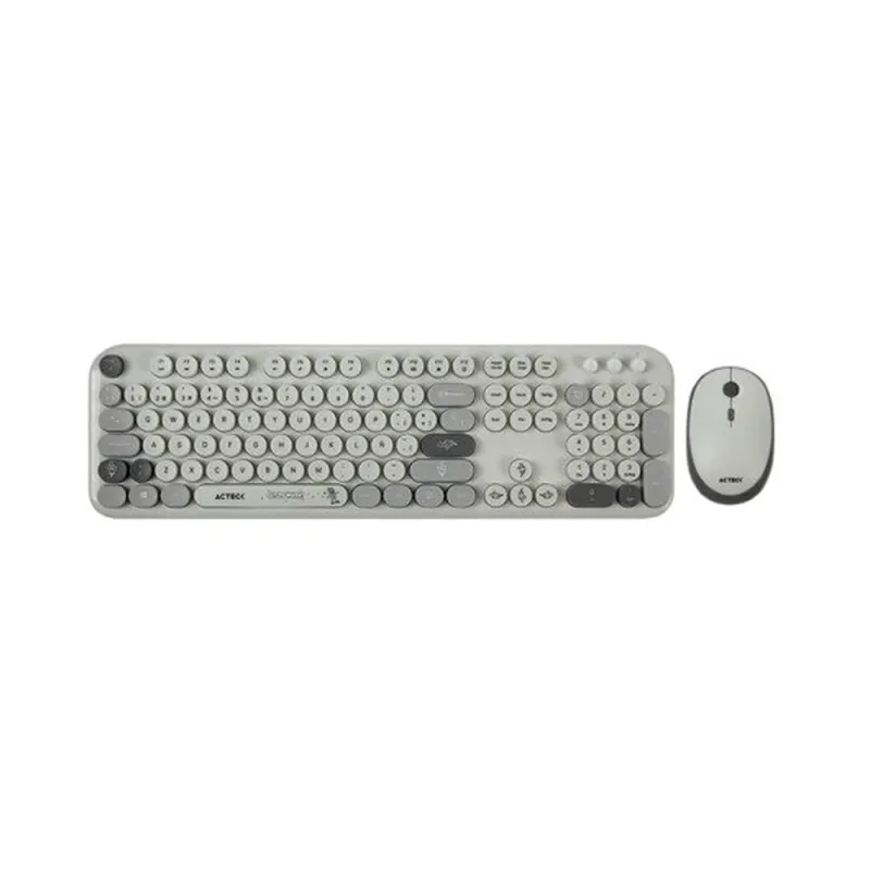 Kit Teclado y Mouse Acteck Creator Chic K- Colors MK485 - Inalámbrico - USB - Español - Gris - AC-940184