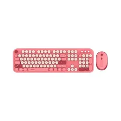 Kit Teclado y Mouse Acteck Creator Chic K- Colors MK485 - Inalámbrico - USB - Español - Rojo - AC-940207