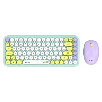 Kit Teclado y Mouse Acteck Creator Chic K- Colors MK480 - Inalámbrico - Tiffany - AC-940238