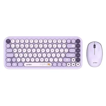 Kit Teclado y Mouse Acteck Creator Chic K- Colors MK480 - Inalámbrico - Violeta - AC-940252