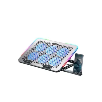Base Enfriadora Acteck Froost Raw BE630 - 15.6" - 2xUSB - Ajustable - RGB - Soporte para Celular - AC-940771