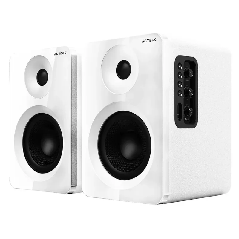 Bocinas Acteck Dynamic Exact R BS700 - Bluetooth - USB - 50W - Blanco - AC-940825
