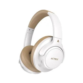 Audífonos Acteck Hype Epic HP750 - Inalámbrico - Bluetooth - Blanco con Dorado - AC-940863