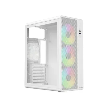 Gabinete Gamer Acteck Essen Pro X Gm767 Elite - Media Torre - ATX/M-ATX/ ITX - 3 Ventiladores - Panel Lateral - Blanco - AC-941716