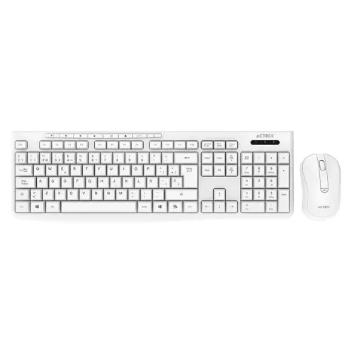 Kit Teclado y Mouse Acteck Creator Prime MK225 - Inalámbrico - Blanco - AC-941785