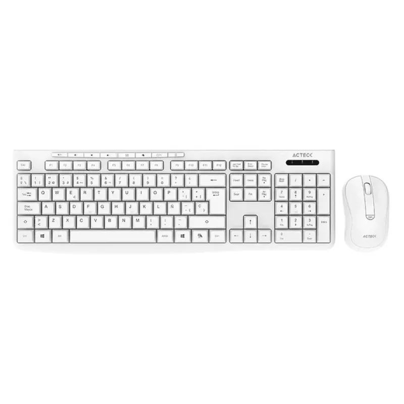 Kit Teclado y Mouse Acteck Creator Prime MK225 - Inalámbrico - Blanco - AC-941785