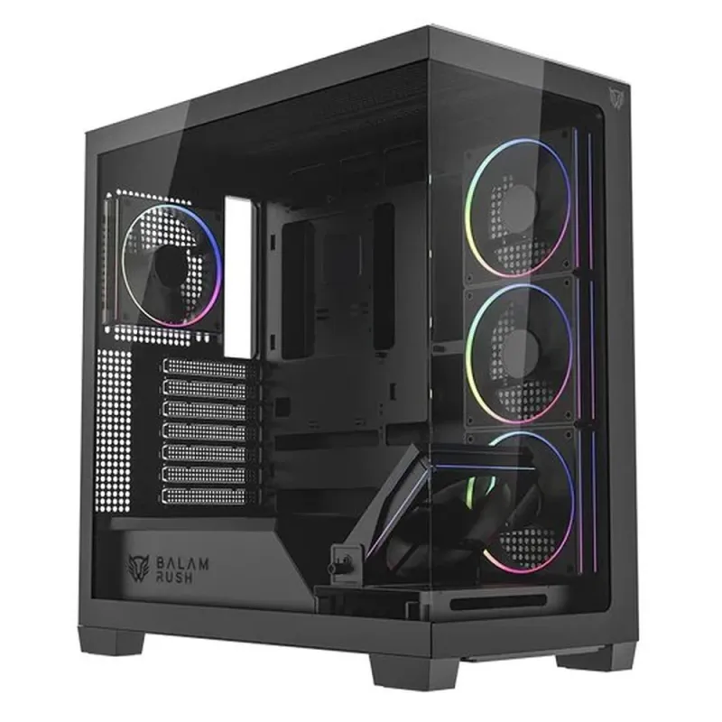 Gabinete Gamer Balam Rush TANK POLAR 7900 - Media Torre - ATX/Micro ATX/Mini ITX - Panel Lateral - Negro - BR-941471