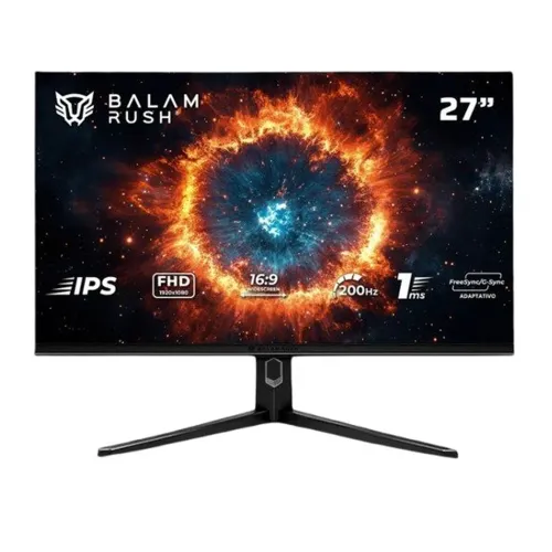 Monitor Gamer Balam Rush Hyper Nova MHN27Y - 27" - Full HD - 200Hz - HDMI - DisplayPort - BR-942973 Monitor Gamer Balam Rush Hyper Nova MHN27Y - 27" - Full HD - 200Hz - HDMI - DisplayPort - BR-942973