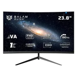 Monitor Gamer Balam Rush Andromeda MAG24Y - 23.8" - Full HD - 180Hz - HDMI - DisplayPort - Curvo - Negro - BR-943031 Monitor Gamer Balam Rush Andromeda MAG24Y - 23.8" - Full HD - 180Hz - HDMI - DisplayPort - Curvo - Negro - BR-943031