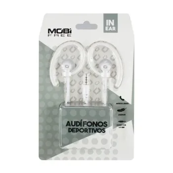 Auriculares Mobi Free MB-02036 - Alámbricos - 3.5mm - Blanco - MB-02036