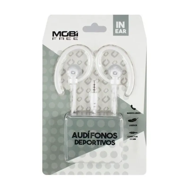 Auriculares Mobi Free MB-02036 - Alámbricos - 3.5mm - Blanco - MB-02036
