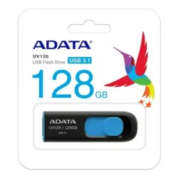 Flash Adata Uv128 Negro Con Azul 128G 3.0 - UV128BE-128 Flash Adata Uv128 Negro Con Azul 128G 3.0 - UV128BE-128