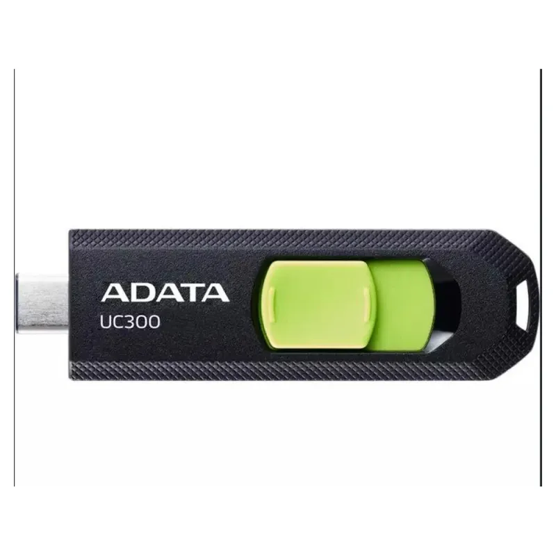Memoria USB ADATA UC300 - 32GB - USB-C - Negro con Verde - ACHO-UC300-32G-RBK/GN