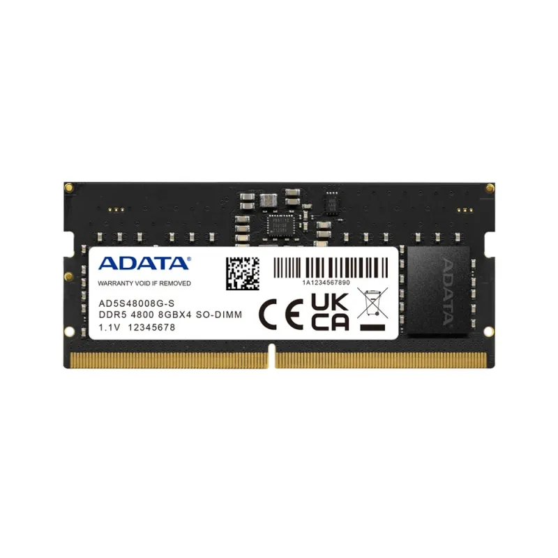 Memoria RAM ADATA AD5S48008G-S - DDR5 - 8GB - 4800MHz - SO-DIMM - para Laptop - AD5S48008G-S