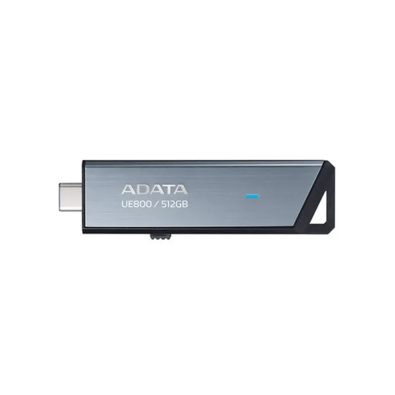 Memoria USB ADATA ELITE UE800 - 512GB - USB-C - Plata - AELI-UE800-512G-CSG