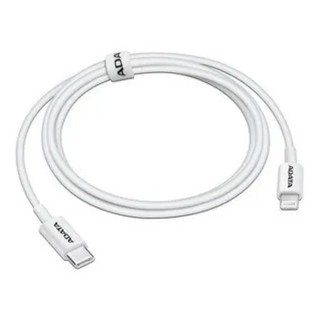 Cable ADATA AMFICPL-1M-CWH - USB-C a Lightning -1m - Blanco - AMFICPL-1M-CWH