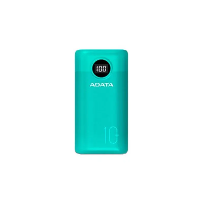 Power Bank ADATA P10000QCD - 10000 mAh - USB - Verde - AP10000QCD-DGT-CGN