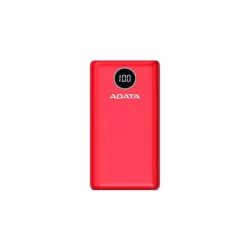 Power Bank ADATA P20000QCD - 20000 mAh - USB - Rojo - AP20000QCD-DGT-CRD