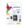 Memoria MicroSDHC ADATA - 16GB - Clase 10 - UHS-I - C/Adaptador - AUSDH16GUICL10-RA1