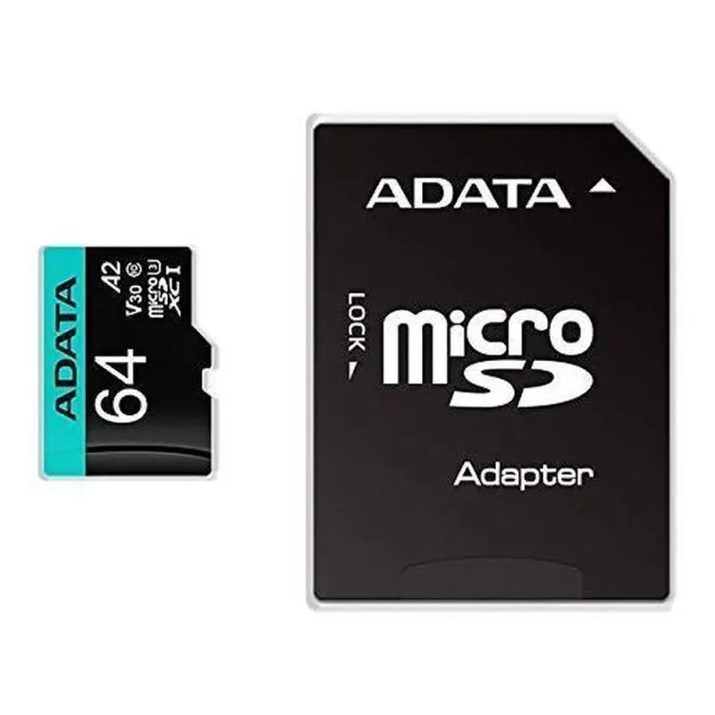 Memoria MicroSDXC ADATA Premier Pro - 64GB - C/Adaptador - AUSDX64GUI3V30SA2-RA1