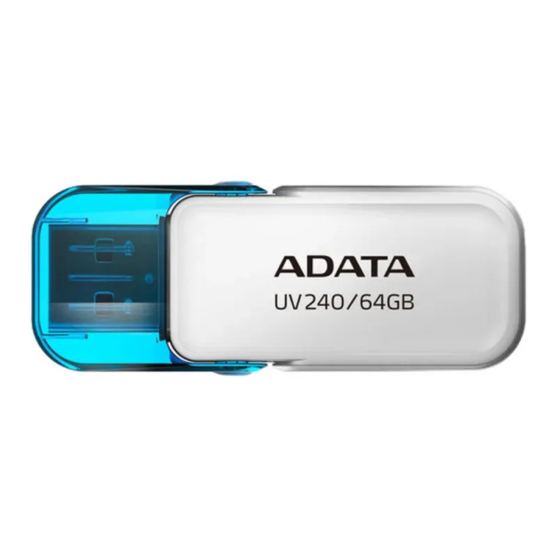 Memoria USB ADATA UV240 - 64GB - USB 2.0 - Blanco - AUV240-64G-RWH