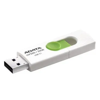 Memoria USB ADATA UV320 - 32GB - USB 3.1 - Blanco/verde - AUV320-32G-RWHGN