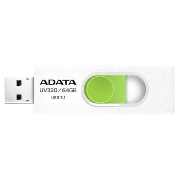 Memoria Usb Adata Uv320 64Gb Usb 3.2 Blanco/Verde - AUV320-64G-RWHGN