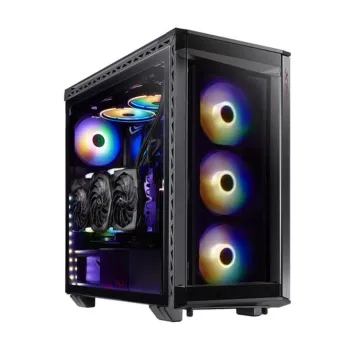 Gabinete Gamer ADATA XPG BATTLECRUISER - Media Torre - ATX/Mini-ITX/Micro-ATX/E-ATX - 3x Ventilador Frontal - Negro - BATTLECRUISER-BKCWW
