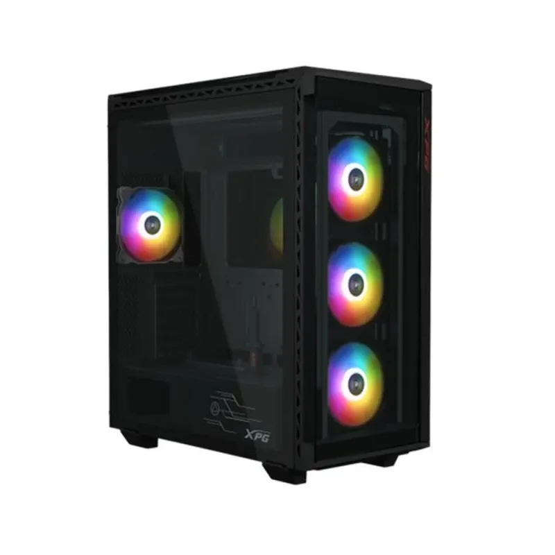 Gabinete Gamer ADATA XPG BATTLECRUISER II - Media Torre - ATX/Micro-ATX/Mini-ITX/E-ATX/CEB/EEB - 4 Ventiladores - Panel Lateral - BATTLECRUISERIIPST-BKCWW