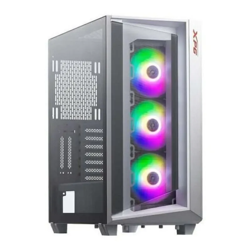 Gabinete Gamer ADATA XPG CRUISERST - Media Torre - ATX/Micro ATX/Mini ITX - 3x Ventiladores - Panel Lateral - Blanco - CRUISERST-WHCWW