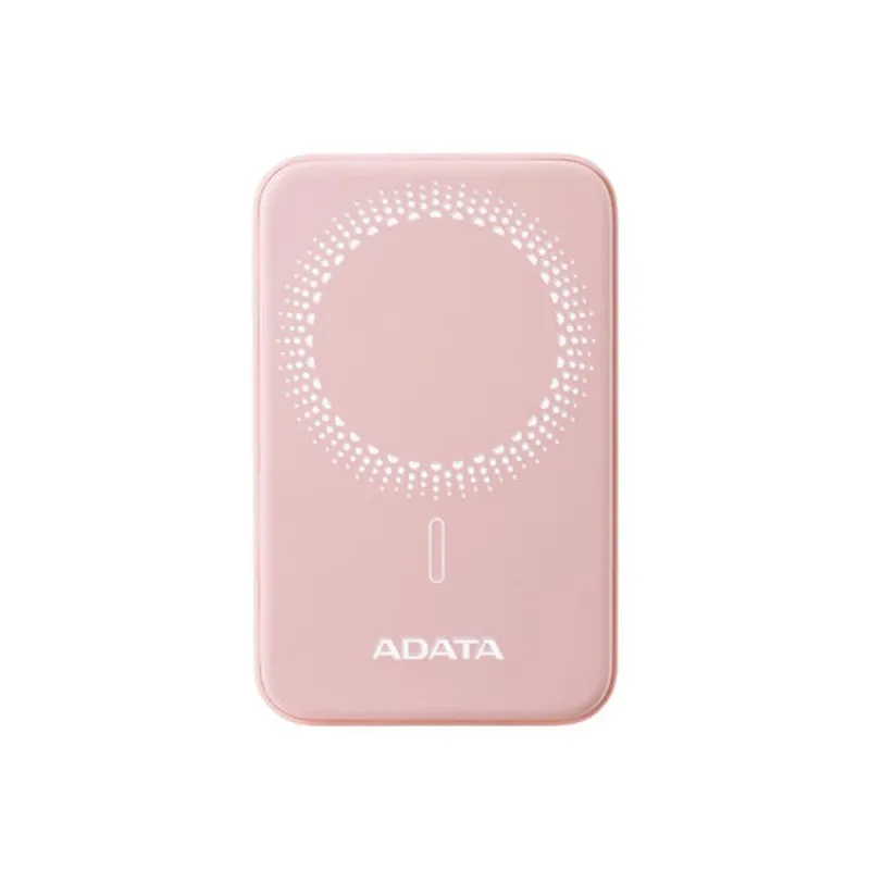 Cargador Inalámbrico ADATA R050 - 5000 mAh - MagSafe - USB-C - Rosa - PR050-11PK