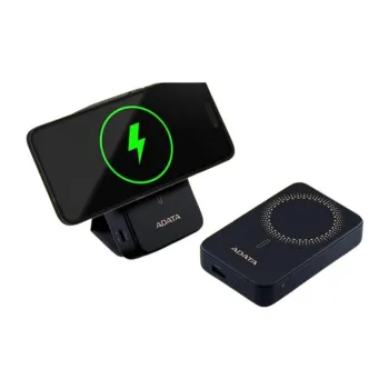 Power Bank ADATA PR100 - 10,000 mAh - USB-C/A - Carga Inalámbrica - PR100-12BK
