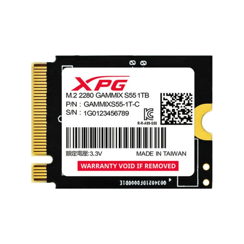 Unidad de Estado Sólido ADATA XPG GAMMIX S55 - M.2 2230 - 1TB - PCI-E 4.0 - SGAMMIXS55-1T-C