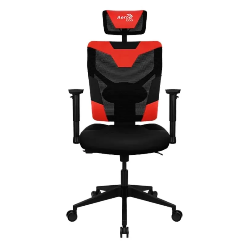 Silla Gamer AeroCool Guardian - Soporta 150kg - Negro con Rojo - 4710562758313