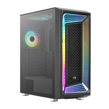 Gabinete Gamer AeroCool Interstellar-G-BK-v1 - Media Torre - ATX/Micro ATX/Mini-ITX - Panel Lateral - 4711099473649