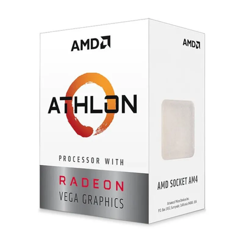 Procesador AMD Athlon 3000G - 3.5 GHz - 2 Núcleos - Socket AM4 - 4MB Caché - 35W - Radeon Vega 3 - YD3000C6FHBOX
