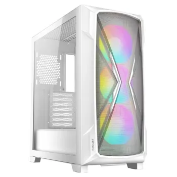 Gabinete Gamer Antec DP505 - Media Torre - ATX/Micro-ATX/ITX/E-ATX - 3 Ventiladores - Panel Lateral - Blanco - 0-761345-81076-0