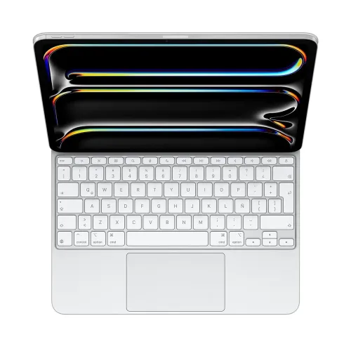 Teclado Apple Magic Keyboard - Español - Blanco - para iPad Pro 13" (M4) - MWR43LA/A