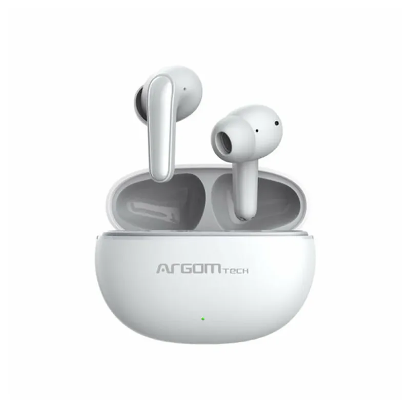 Auriculares ArgomTech Skeipods E20 - Inalámbrico - Bluetooth - Micrófono - Blanco - ARG-HS-5020WT