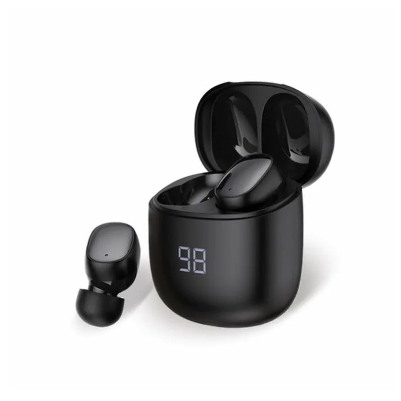 Auriculares ArgomTech Skeipods E66 - Inalámbrico - Bluetooth - Micrófono - Negro - ARG-HS-5066BK