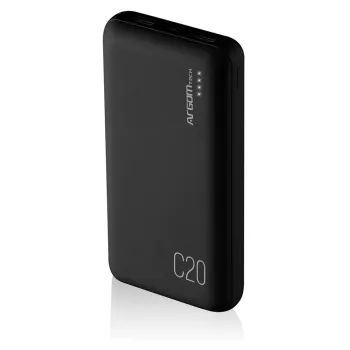 Power Bank ArgomTech C20 - 20000 mAh - USB - Negro - ARG-PB-1145BK