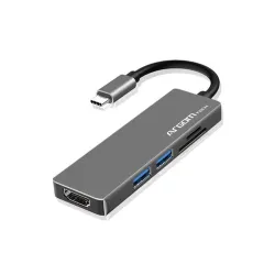 Docking Station ArgomTech One Axess - HDMI/USB/SD/MicroSD - Plata - ARG-UB-0183
