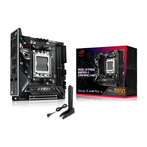 Tarjeta Madre ASUS ROG STRIX B850-I GAMING WIFI - Socket AM5 - 2xDDR5 - 8400+MHz (OC) - HDMI - Mini ITX - ROG STRIX B850-I GAMING WIFI Tarjeta Madre ASUS ROG STRIX B850-I GAMING WIFI - Socket AM5 - 2xDDR5 - 8400+MHz (OC) - HDMI - Mini ITX - ROG STRIX B850-I GAMING WIFI