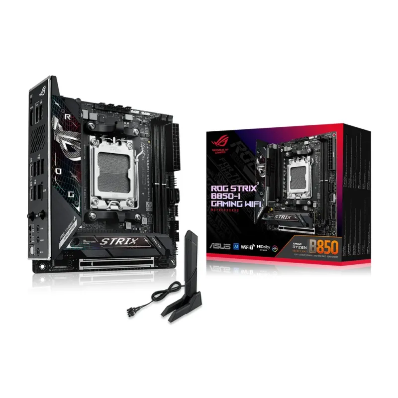 Tarjeta Madre ASUS ROG STRIX B850-I GAMING WIFI - Socket AM5 - 2xDDR5 - 8400+MHz (OC) - HDMI - Mini ITX - ROG STRIX B850-I GAMING WIFI