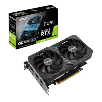 Tarjeta de Video ASUS Dual GeForce RTX 3060 V2 OC Edition - 12GB - 192-bit - PCI-E 4.0 - GDDR6 - HDMI - DisplayPort - DUAL-RTX3060-O12G-V2