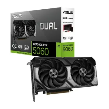 Tarjeta de Video ASUS Dual GeForce RTX 5060 OC Edition - 8GB - 128 bit - PCI-E 5.0 - GDDR7 - HDMI - DisplayPort - DUAL-RTX5060-O8G