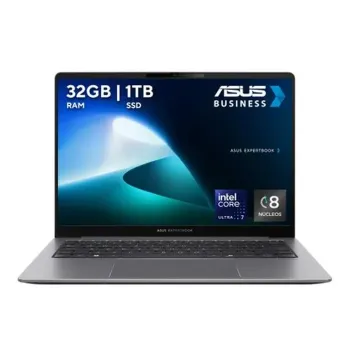 Laptop ASUS ExpertBook P5 - 14 - Intel Core Ultra 7 258V - 32GB - 1TB SSD - Windows 11 Pro - P5405CSA-U732G1T-P1